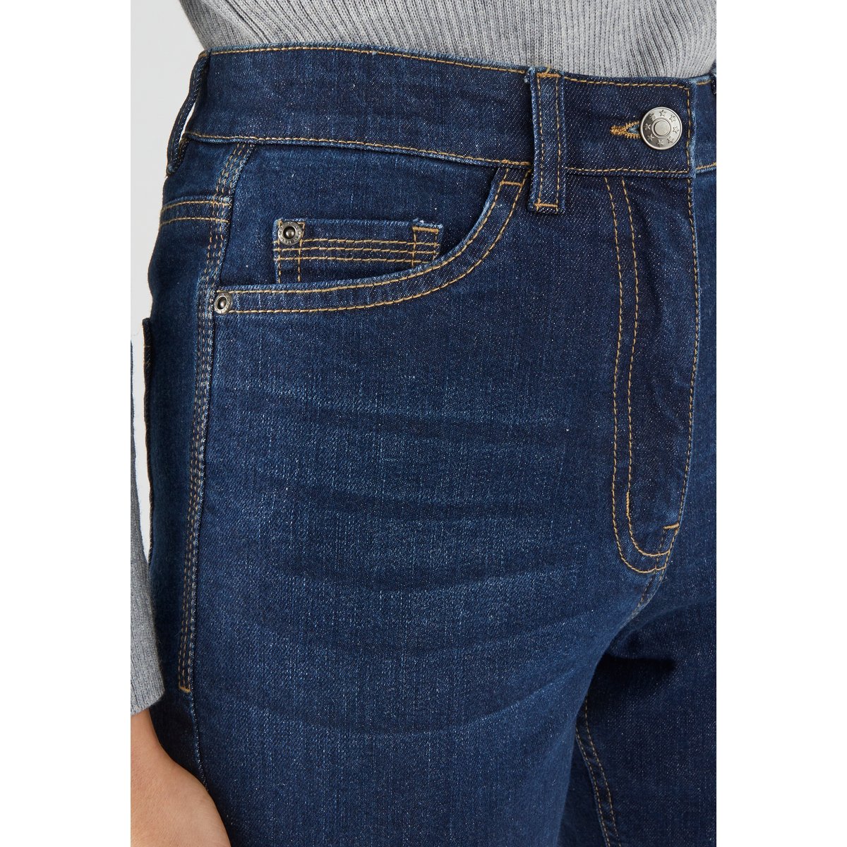 Jean coupe Mom bleu denim foncé, DAMART