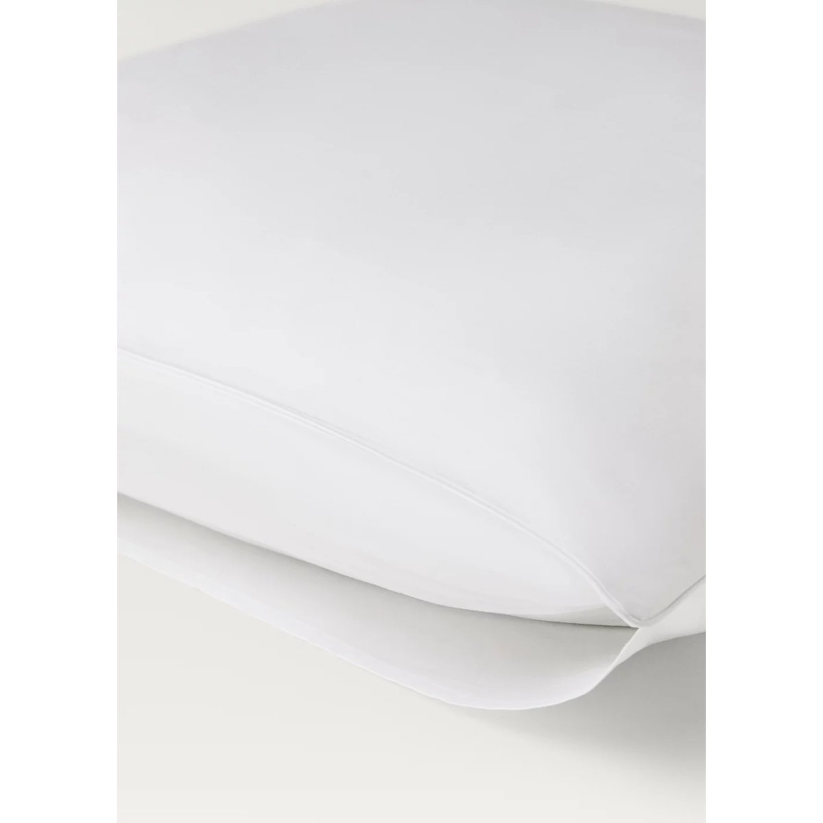 Deux taies d’oreiller coton satin 600 fils 60x60 cm blanc, MANGO HOME