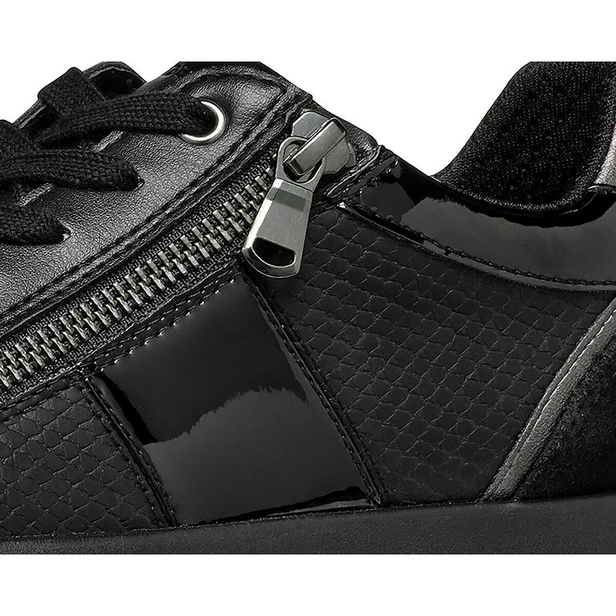 Baskets zippées et à lacets Blomiee noir, GEOX