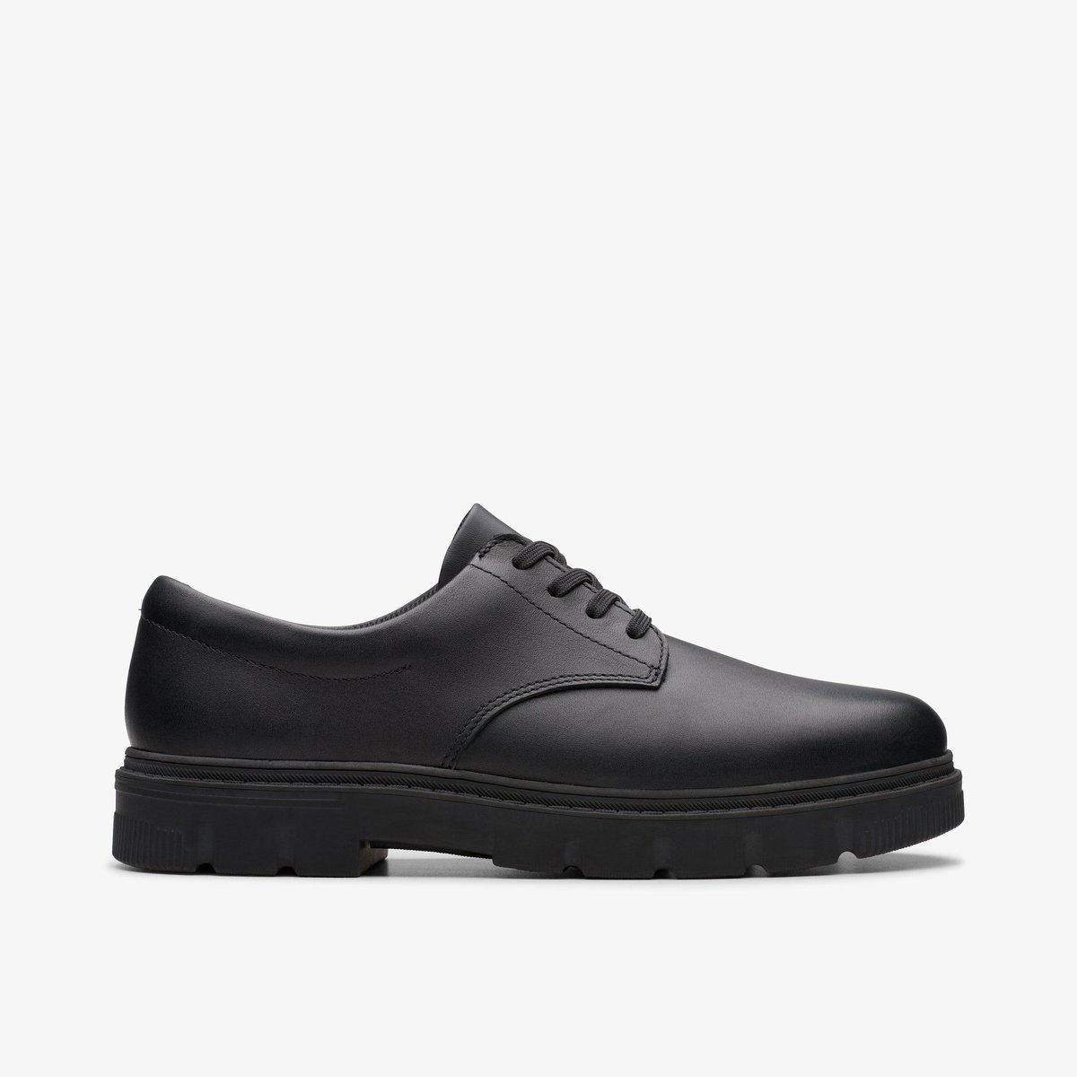 Derbies Cuir Coupe Large LORCAM LOOP Y noir, CLARKS