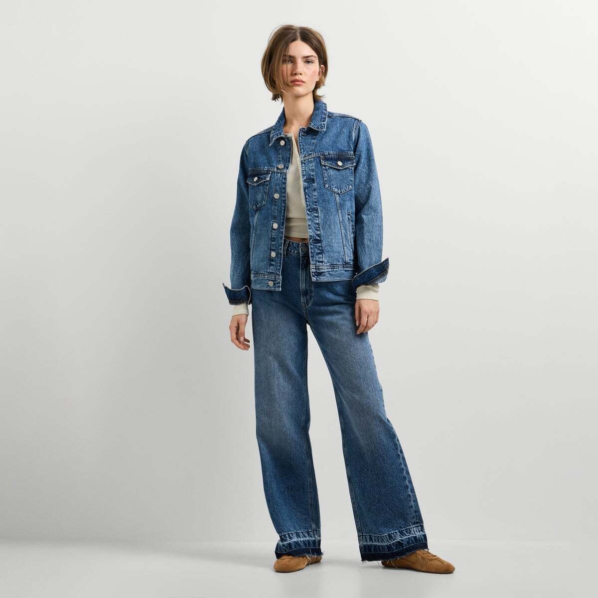 Veste Coupe Regular En Denim pierre moyenne, PEPE JEANS