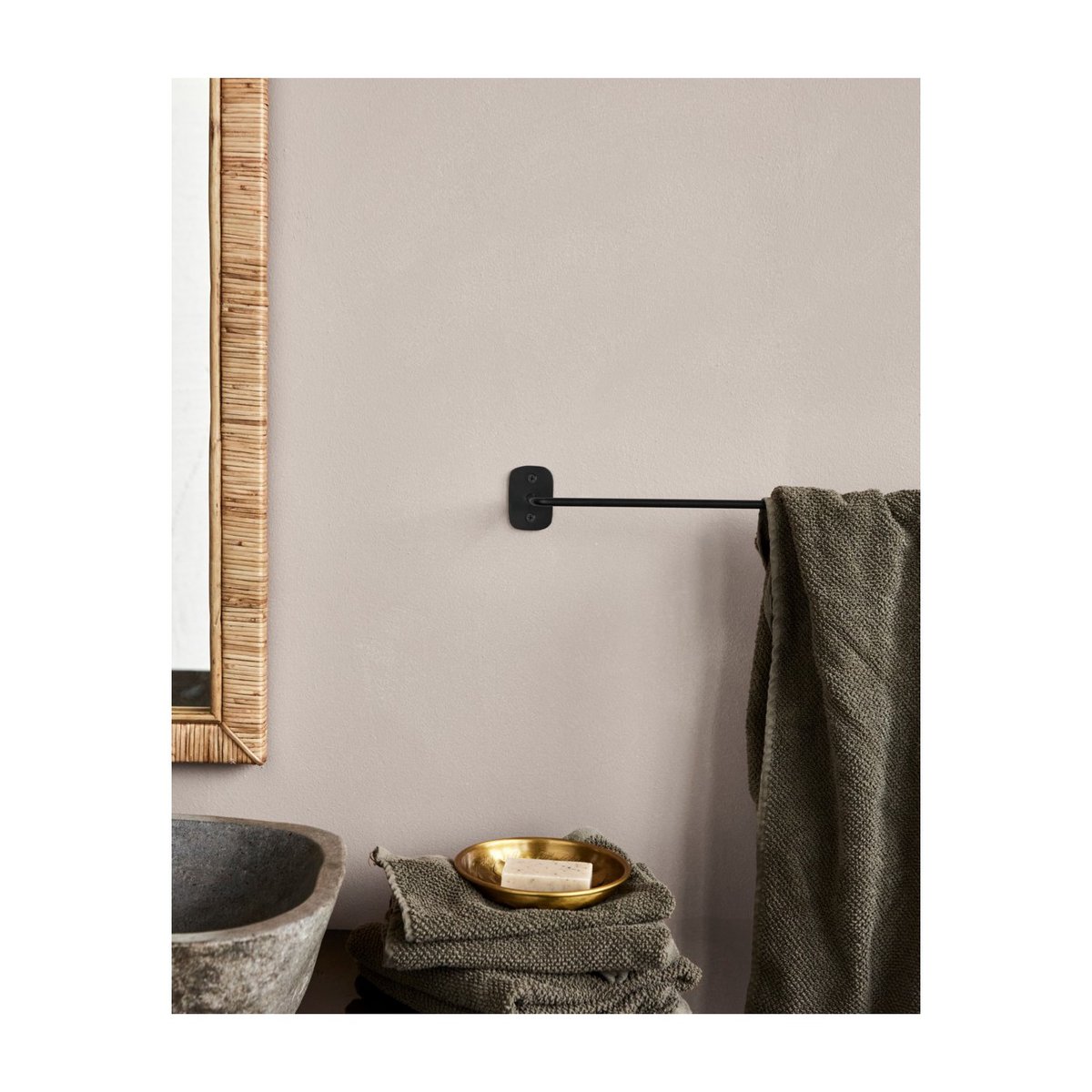 Porte-serviettes Pati noir, HOUSE DOCTOR