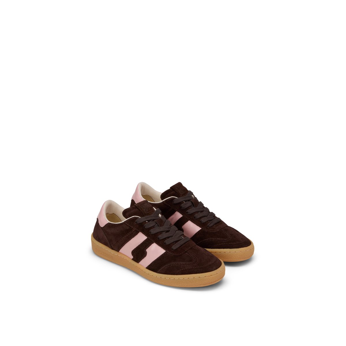 Baskets en cuir de vache marron foncé, MARC O'POLO