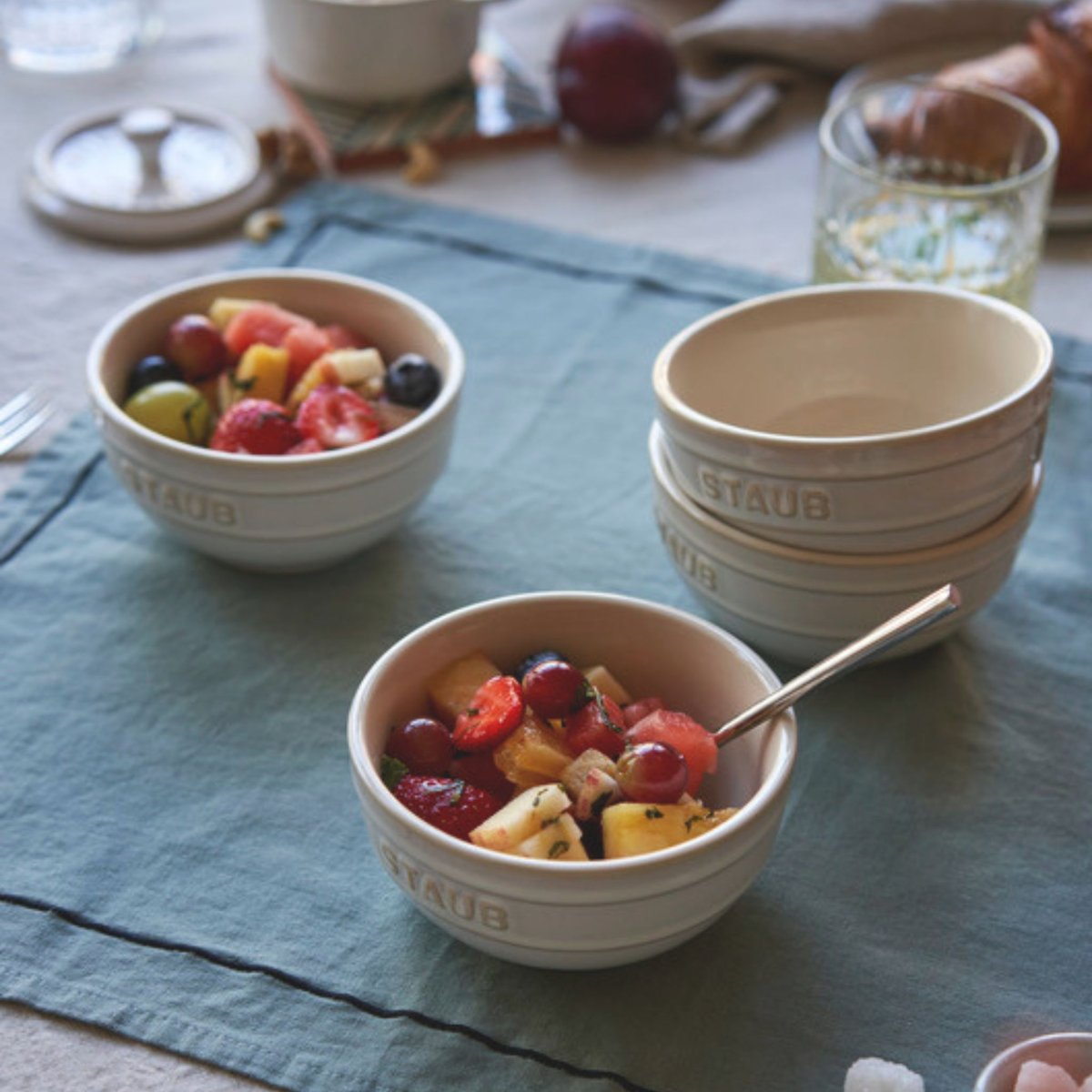 Lot de bols 12 cm / 4-pcs blanc, STAUB