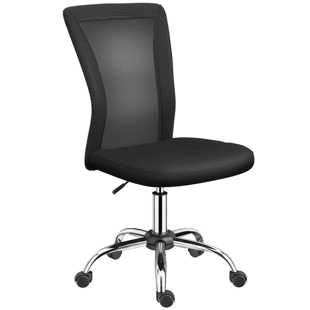 chaise de bureau Polyester Noir noir, HOMCOM