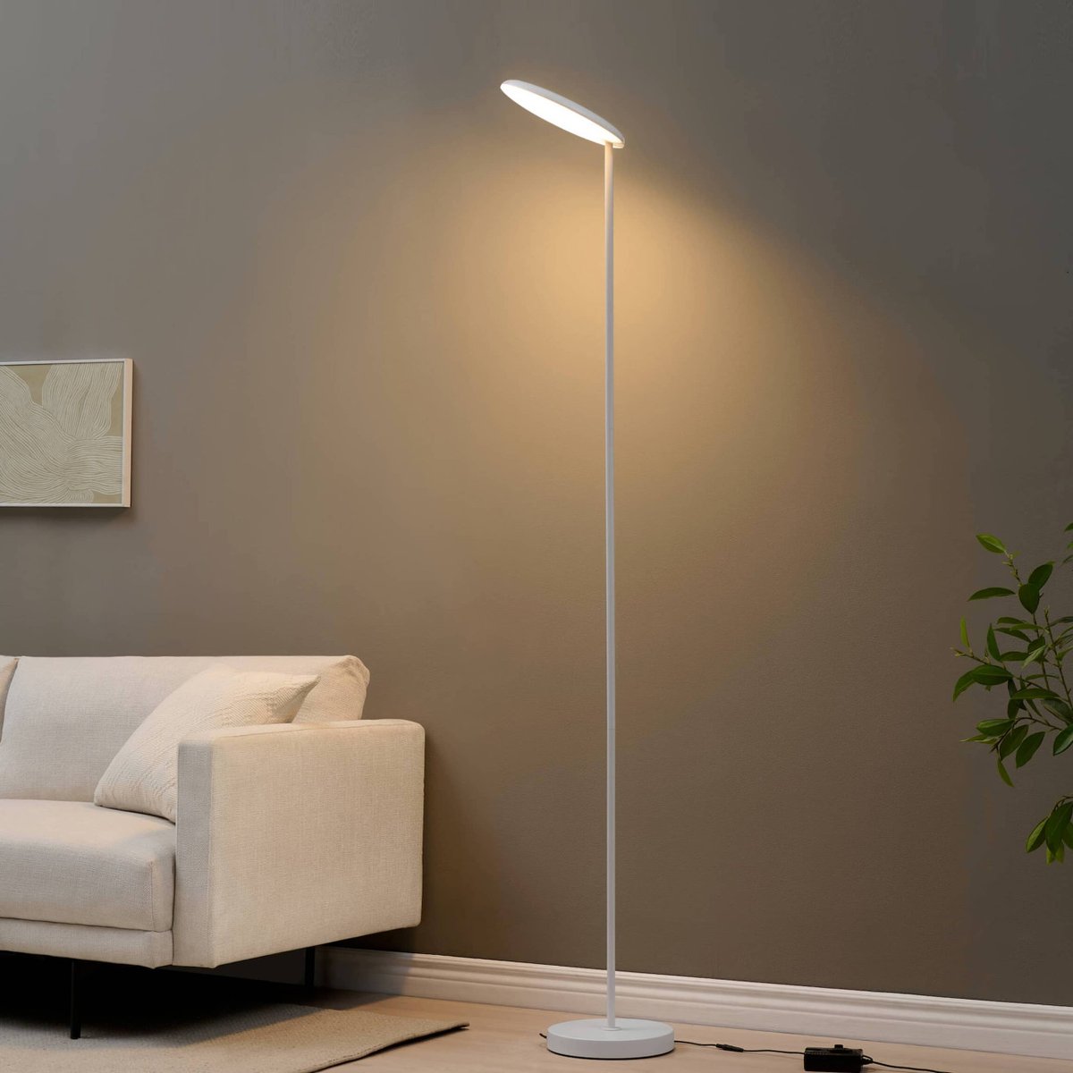 Lampadaire blanc avec variateur - KALENA blanc, KOSILUM