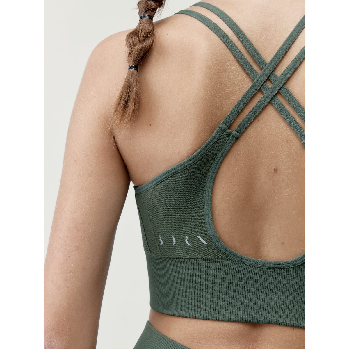 Brassière de Sport Seamless Fixation Moyenne MALALA vert foncé, BORN