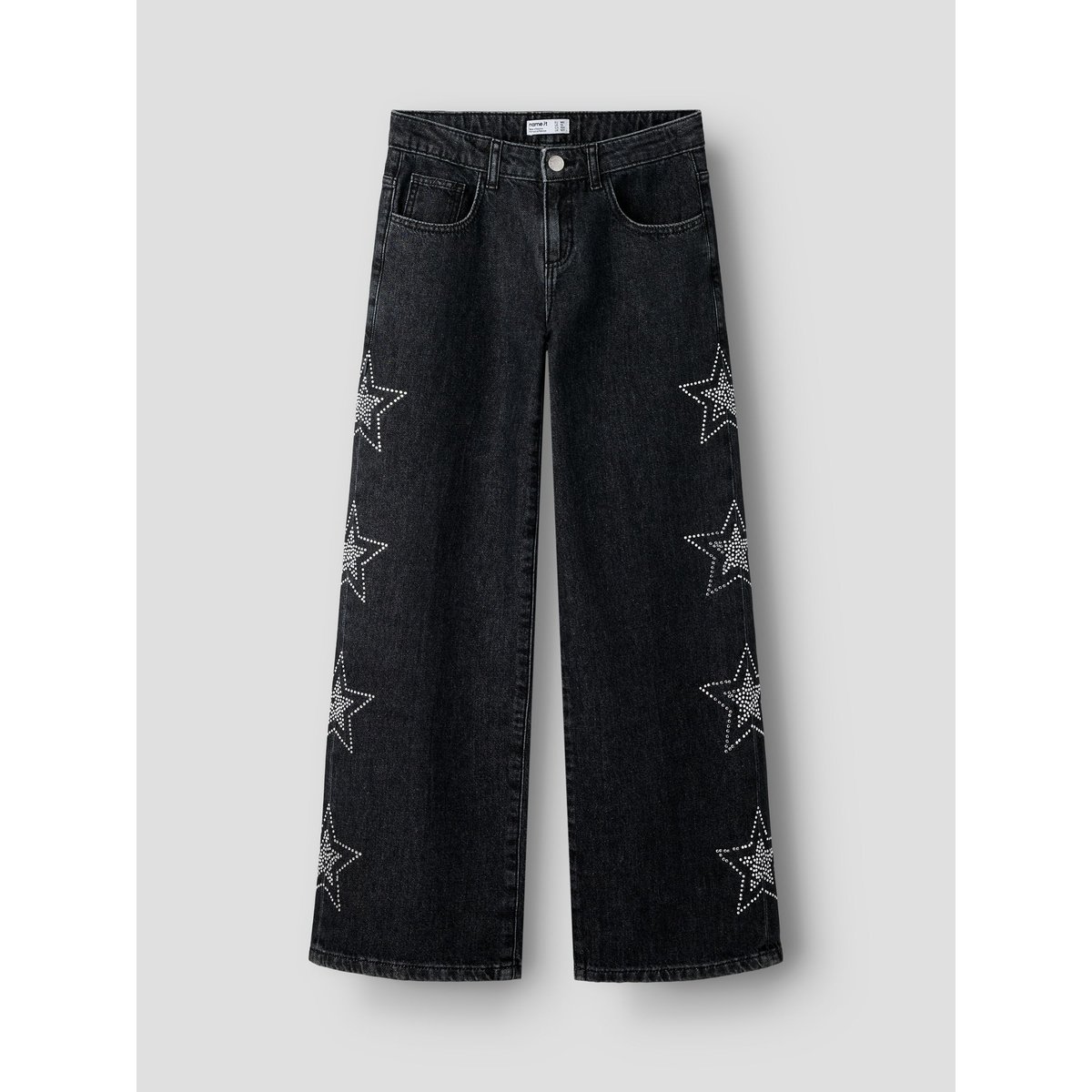 Jean À Coupe Ample gris - dark grey denim1, NAME IT
