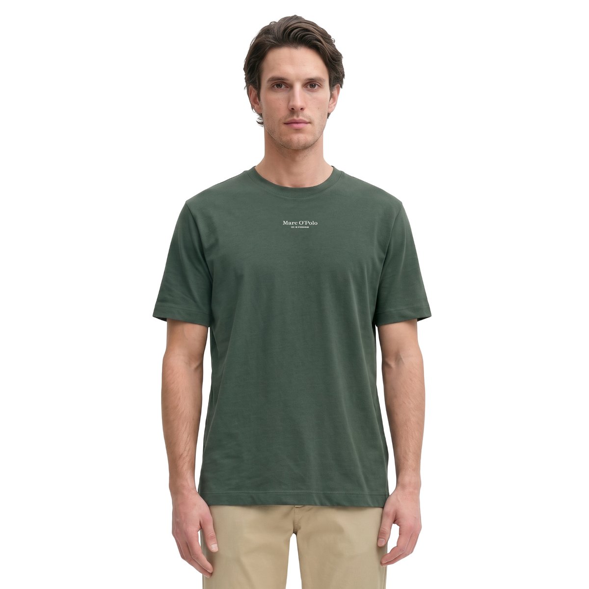 T-shirt regular en pur coton bio gris, MARC O'POLO
