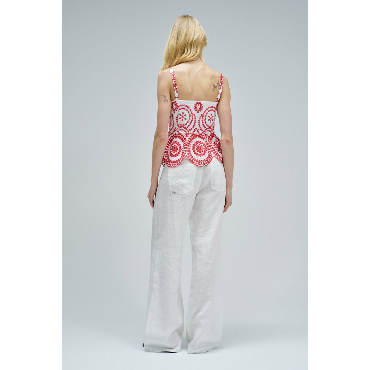 TOP EN BRODERIE ANGLAISE blanc, SALSA JEANS