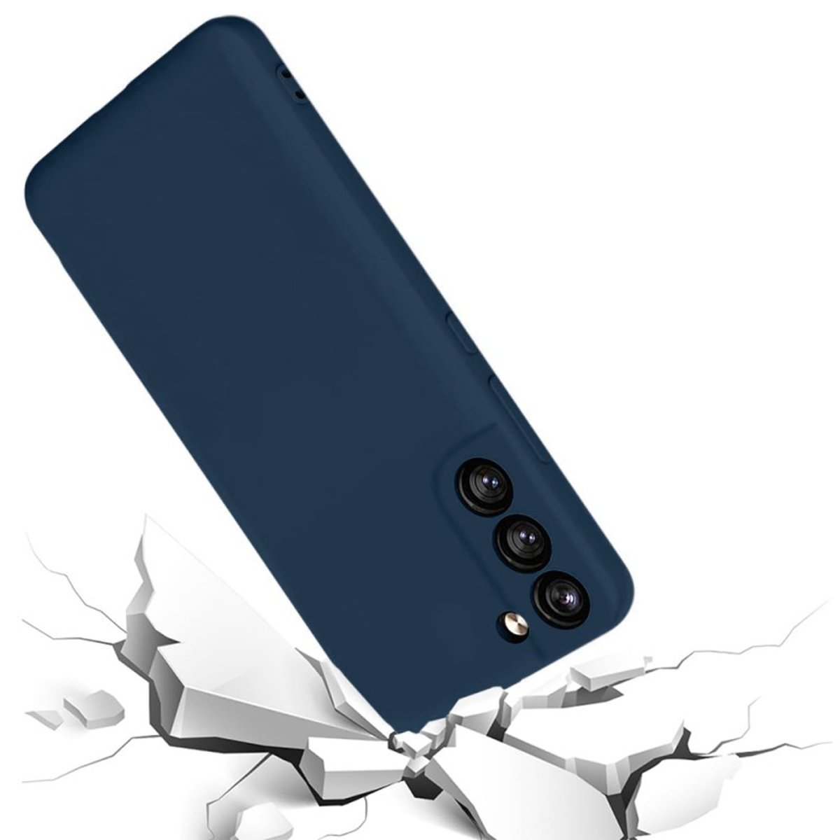 Coque Galaxy S22 5g antichoc + 2 vitres bleu, EVETANE