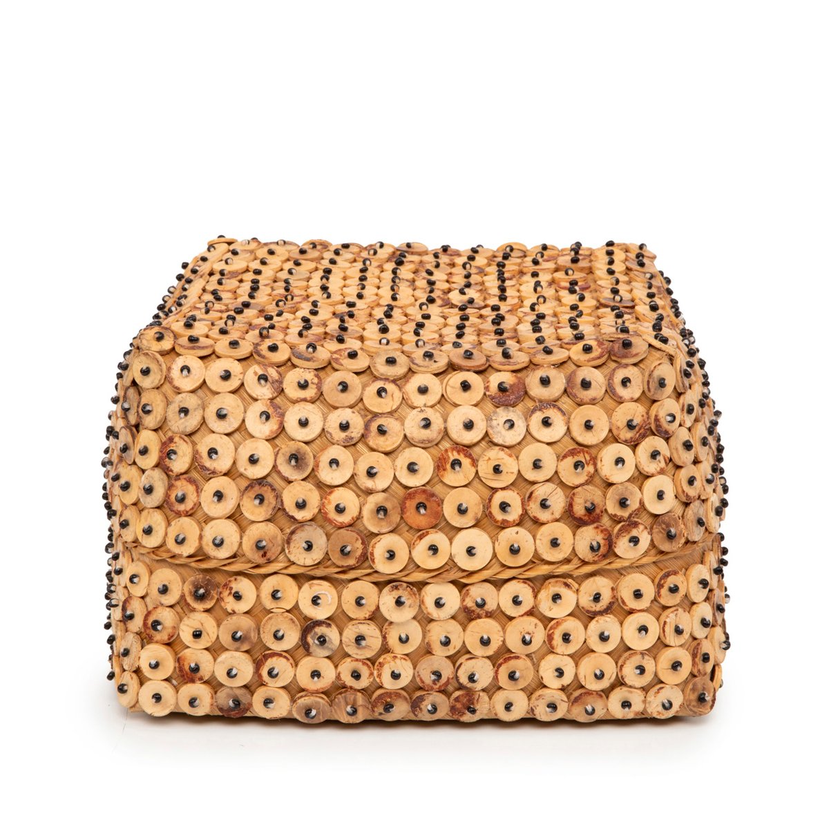 Panier en bambou et noix de coco COCONUT SHELL beige, BAZAR BIZAR