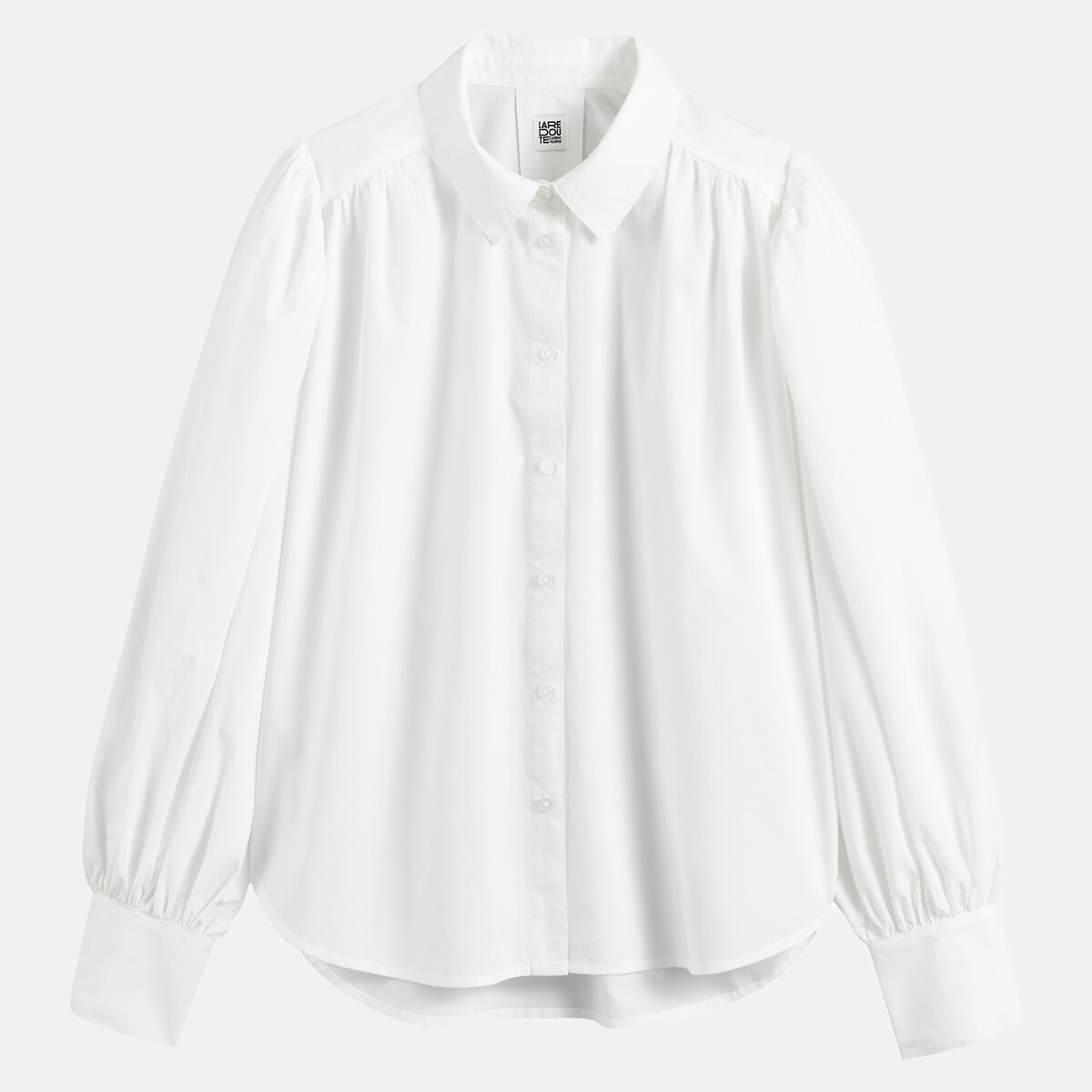 Chemise manches longues bouffantes blanc, LA REDOUTE COLLECTIONS