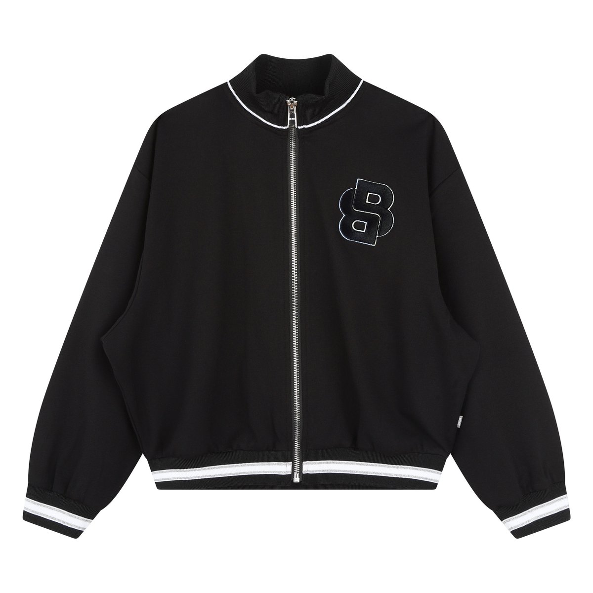 Gilet brodé à rayures black, BOSS KIDSWEAR