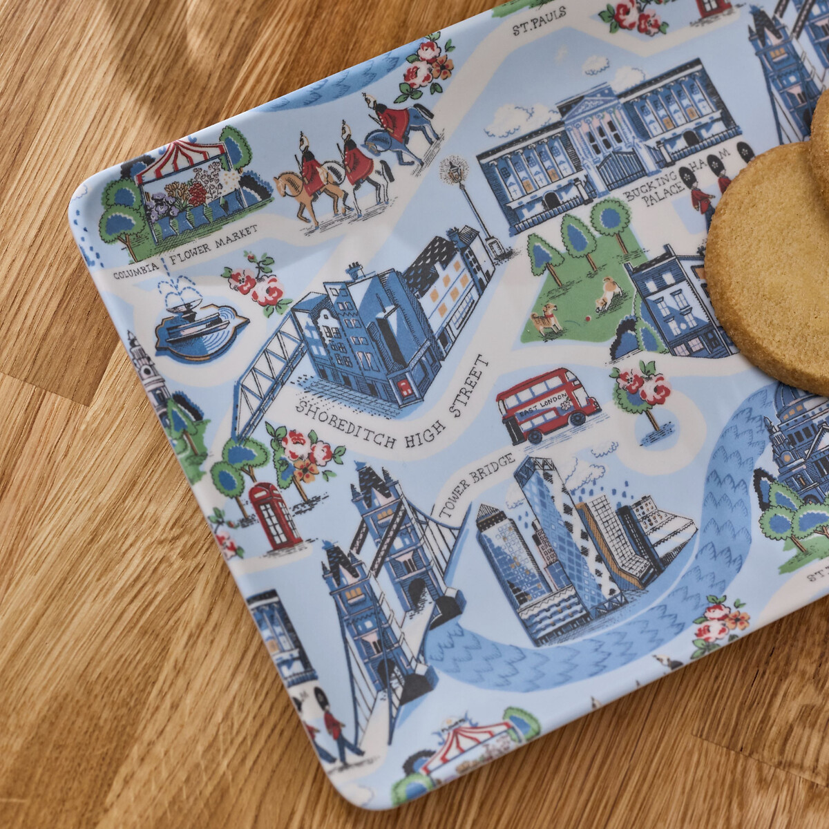 London Town Melamine Tea Tray blue, CATH KIDSTON