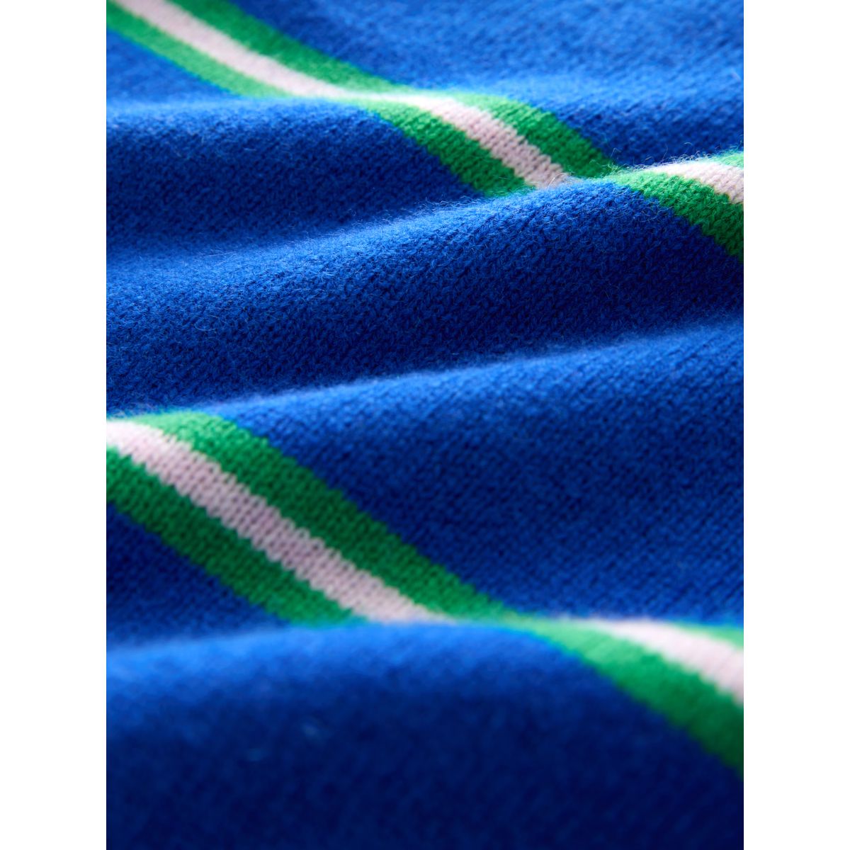 Pull col roulé laine mérinos n.premium rayure bleu/vert, NEXT