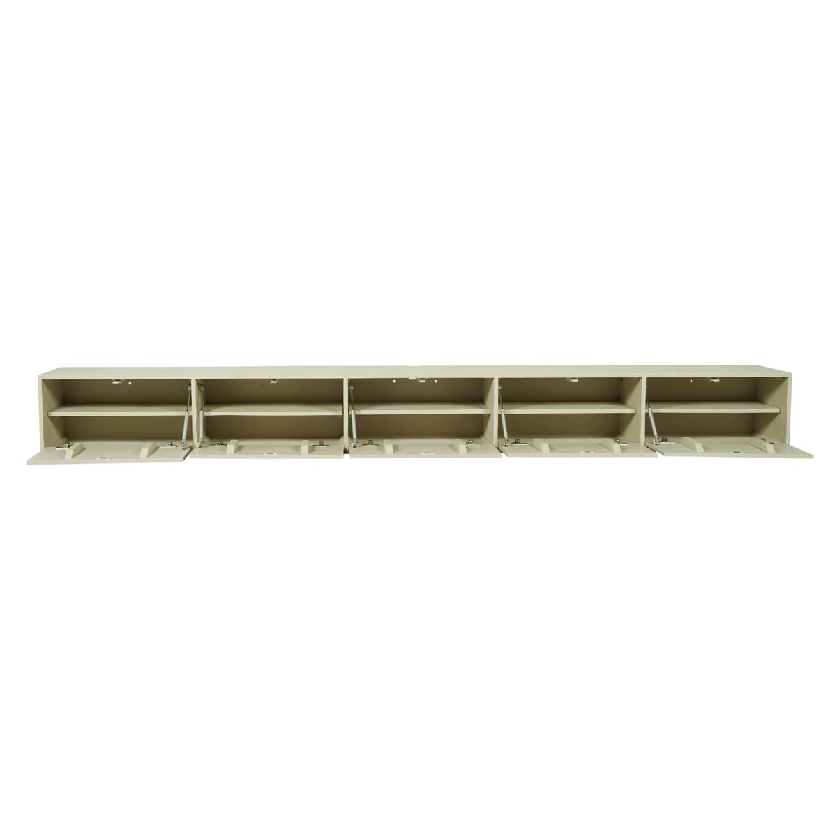 Long meuble TV suspendu 5 portes, 280 cm JUNO sable, PIER IMPORT