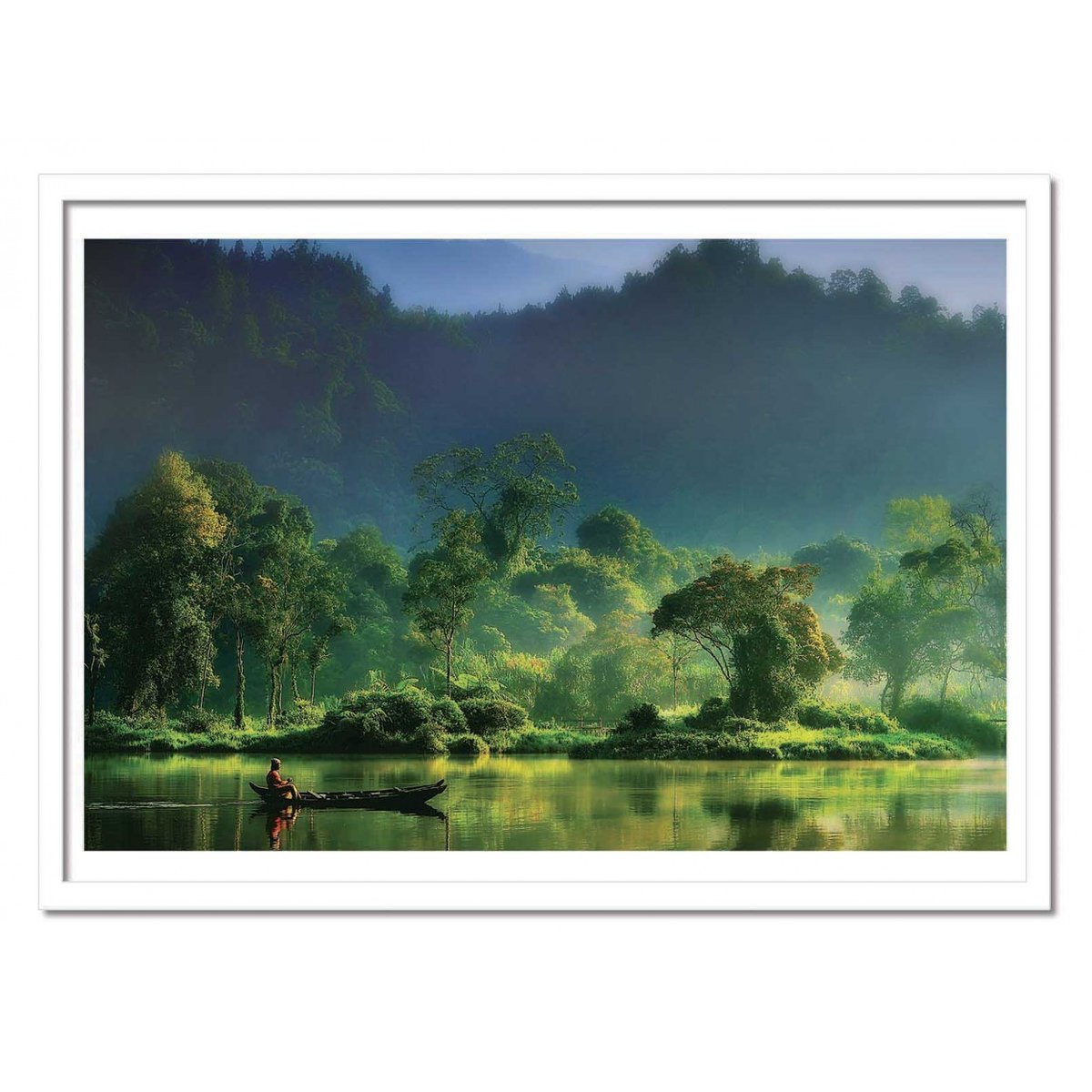 Affiche d’art et cadre noir 50 x 70 cm - Painting of Nature - Hardibudi affiche d'art, WALL EDITIONS