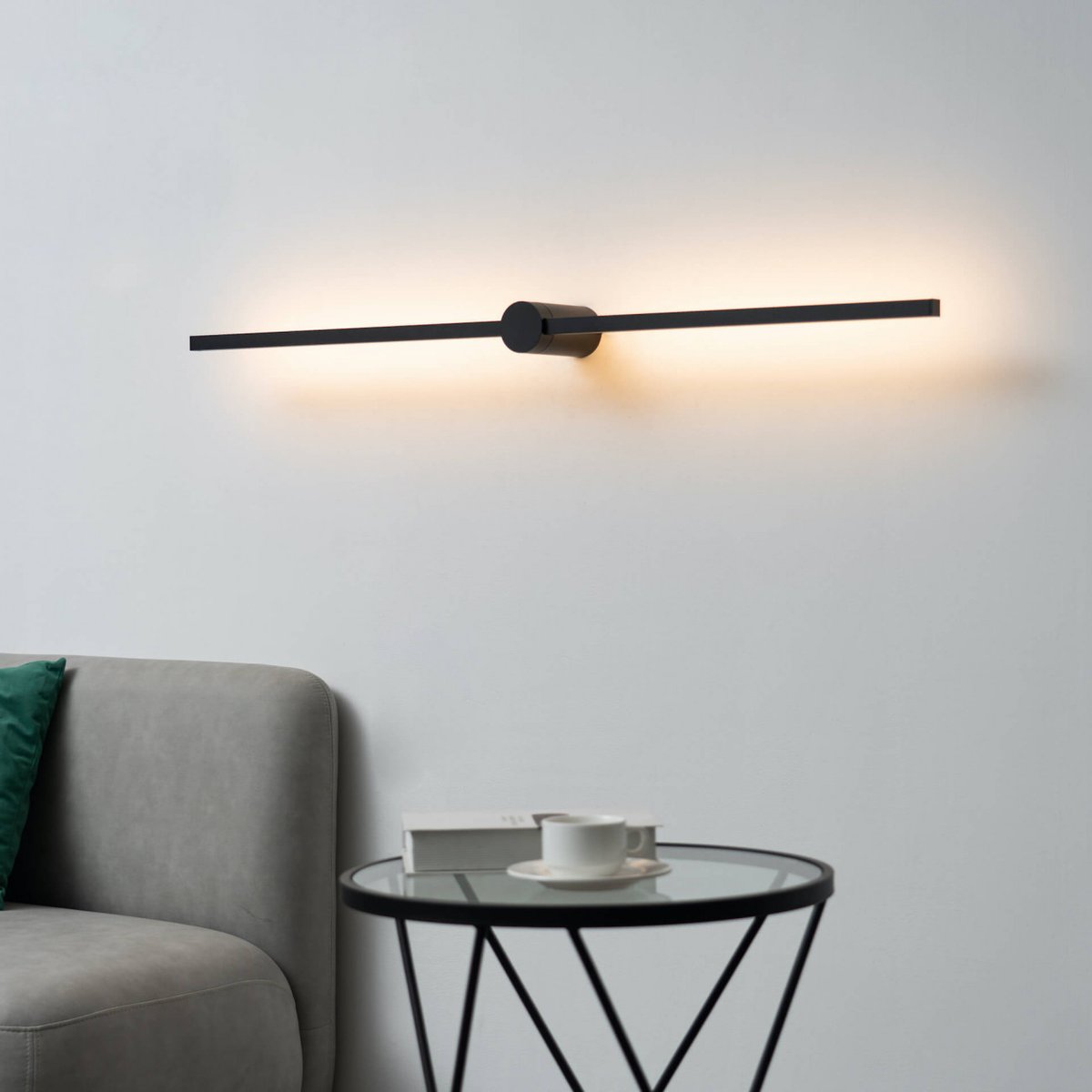 Grande applique murale design - EYDON noir, KOSILUM