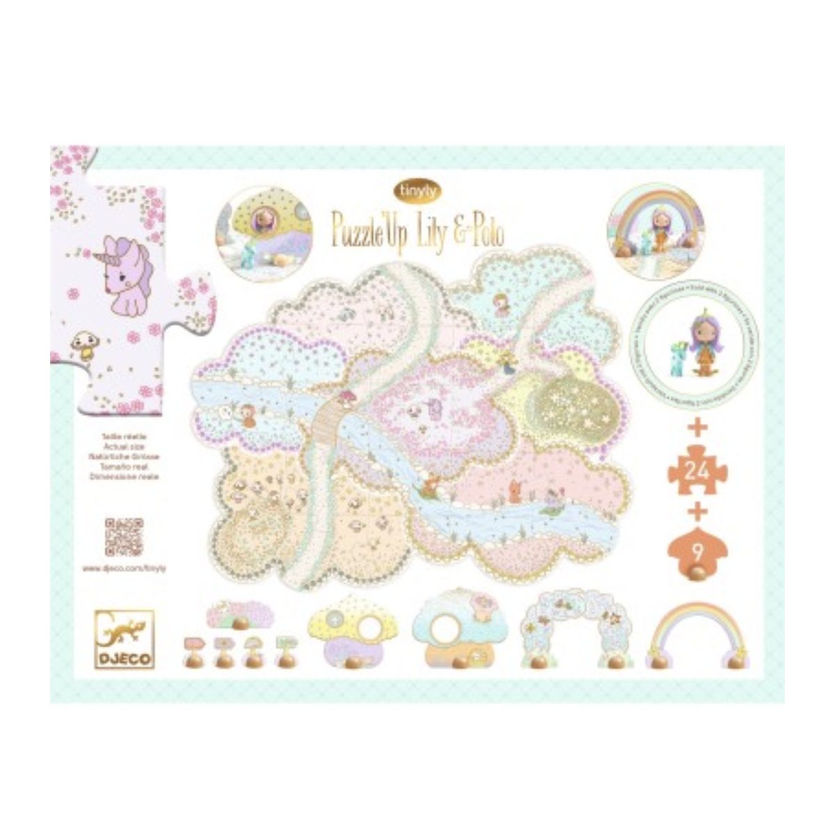 Puzzl Up Lily et Polo - Tinyly - couleur unique, DJECO