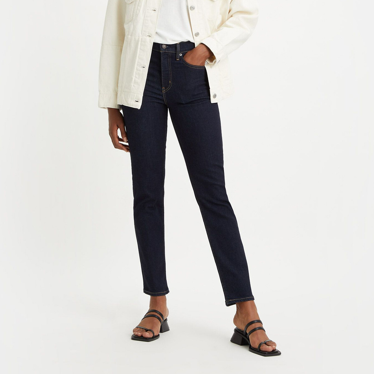 Jean 724 High Rise Straight blue wave rinse, LEVI'S