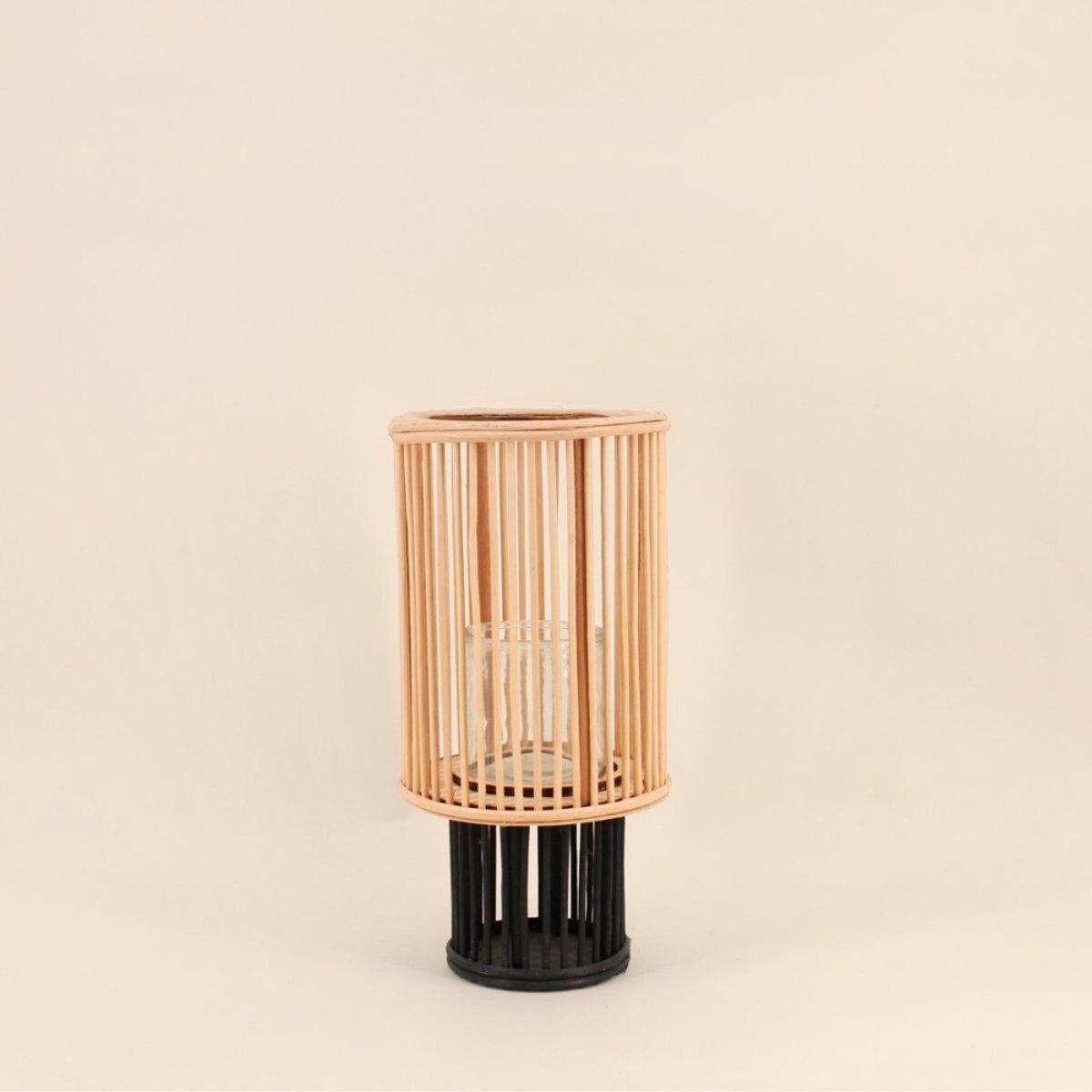 Lanterne ronde en bambou 30x13cm naturel, ORNAMI