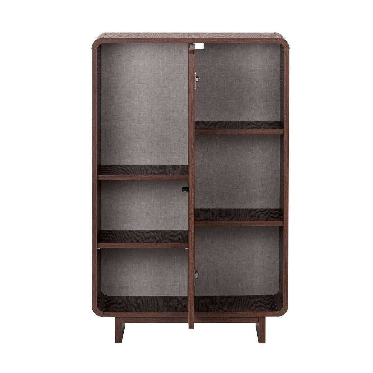 Buffet haut 1 portes, 3 niches CELENA noyer, CALICOSY