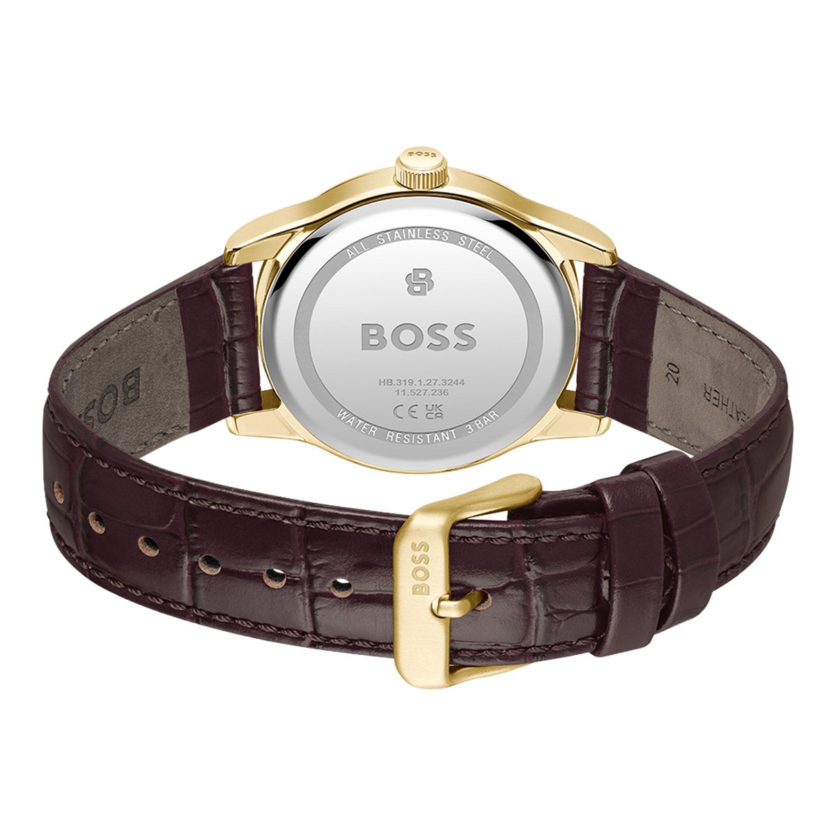 Montre Analogique LANGFORD doré blanc marron foncé, BOSS
