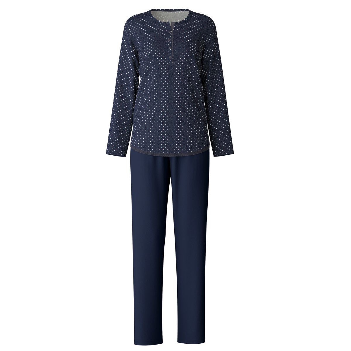 Pyjama manches longues Coton MIDNIGHT DREAMS bleu paon, CALIDA