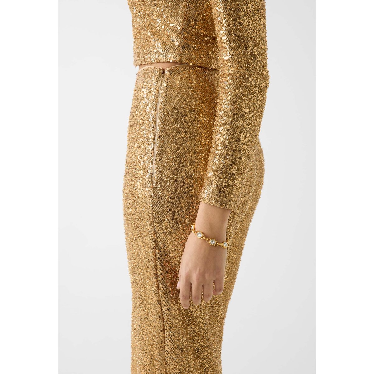 Pantalon Flare À Sequins or multi, GUESS
