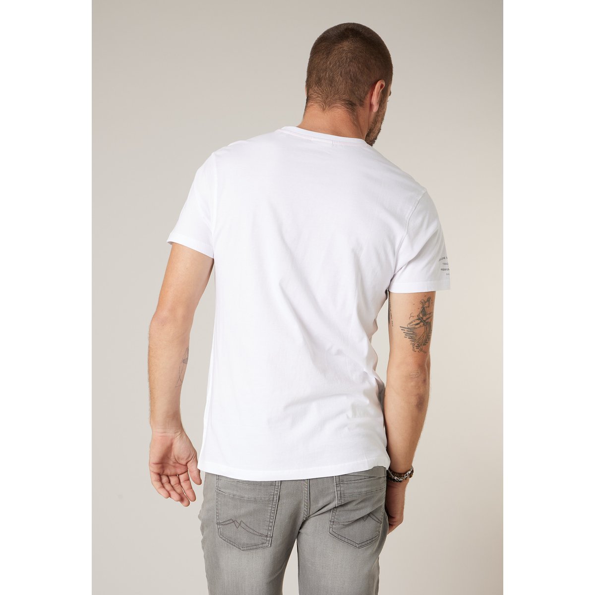 T-shirt homme coton CALABERA blanc, DEELUXE
