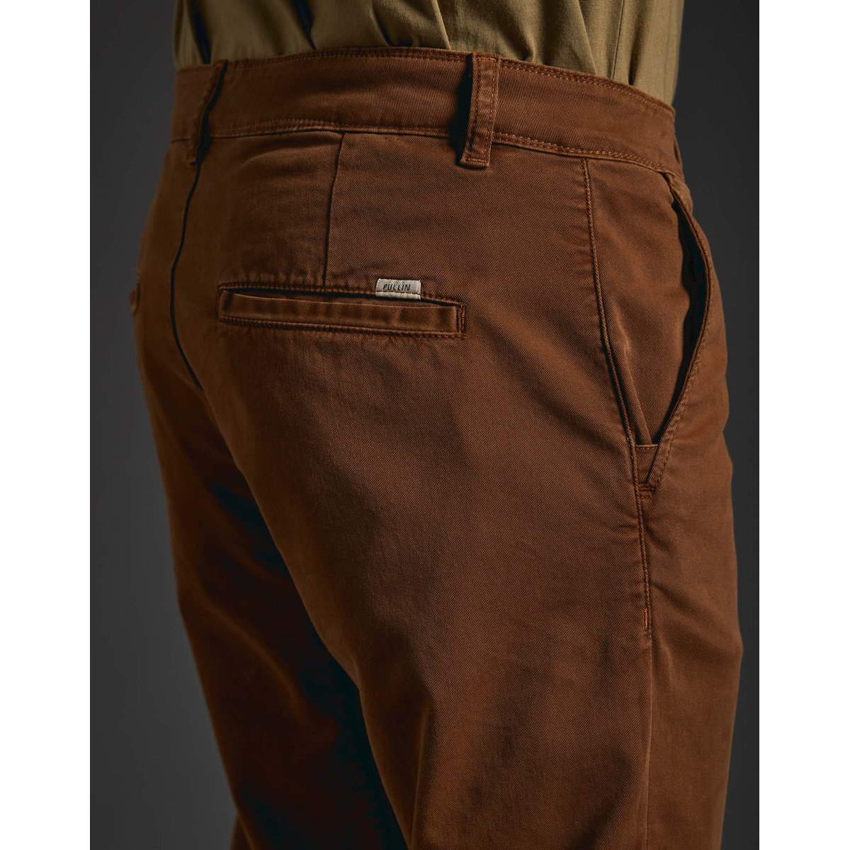 PANTALON CHINO ALMOND marron, PULLIN