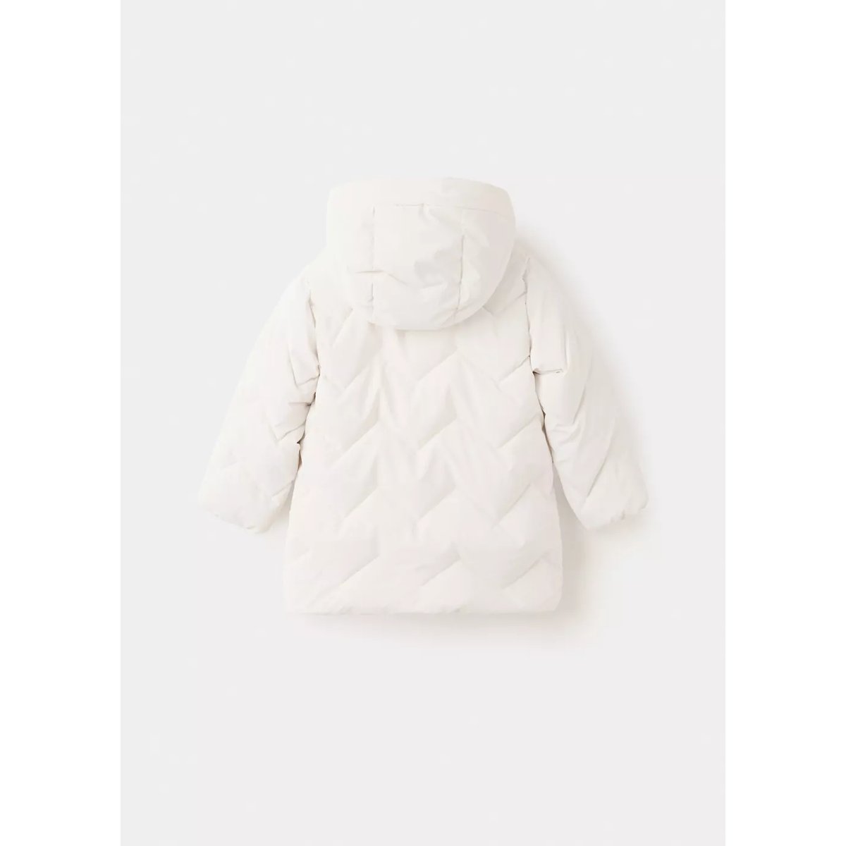 Anorak matelassé long gris glacé, MANGO BABY