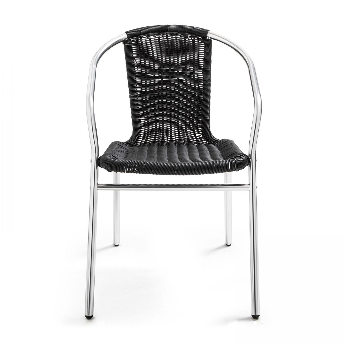 Fauteuil de jardin aluminium et résine gris, OVIALA