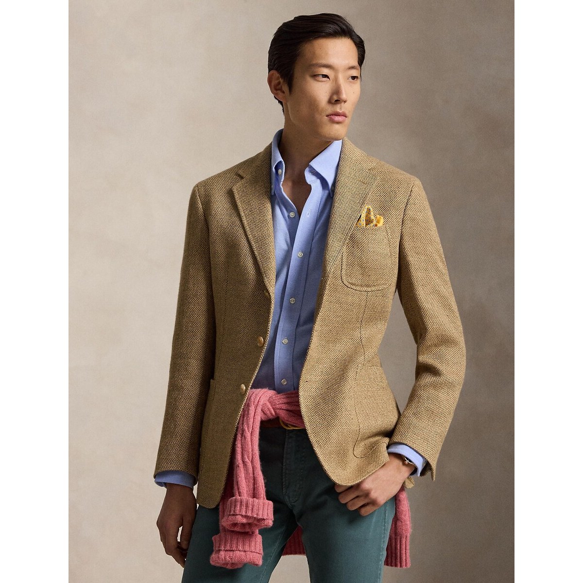 Chemise ultra-légère en coton piqué bleu, POLO RALPH LAUREN