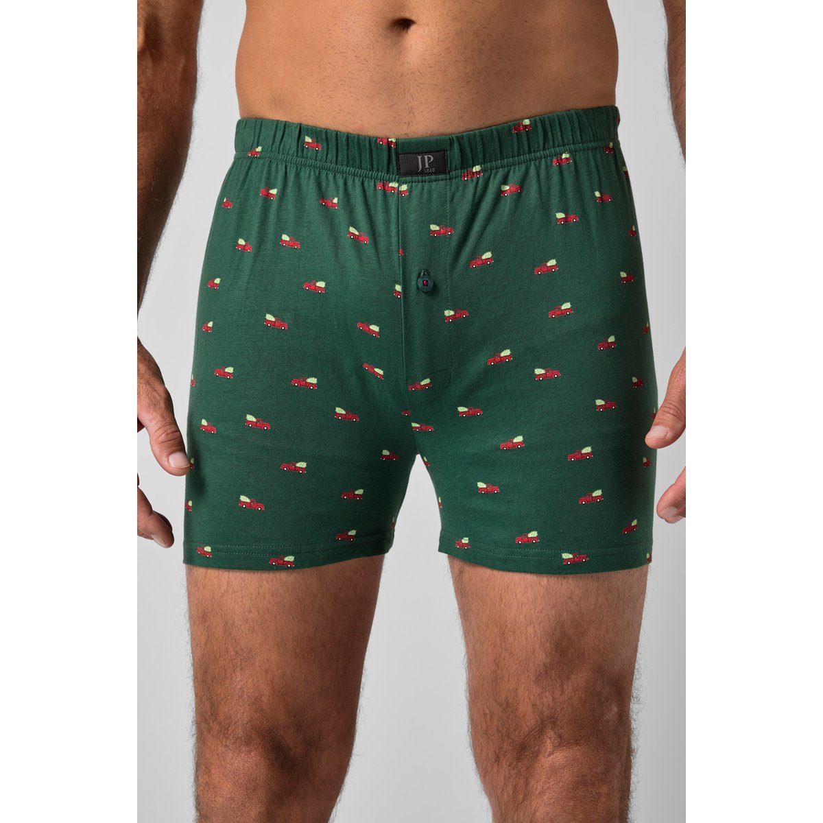 Boxers de Noël, homewear, OEKO-TEX, lot de 2 vert minuit, JP1880
