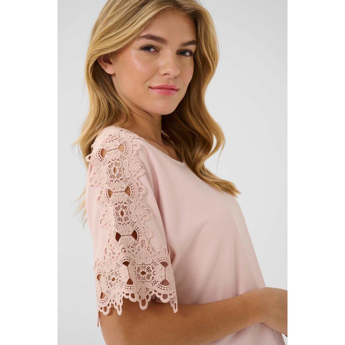 T-shirt rose sepia rose, CREAM