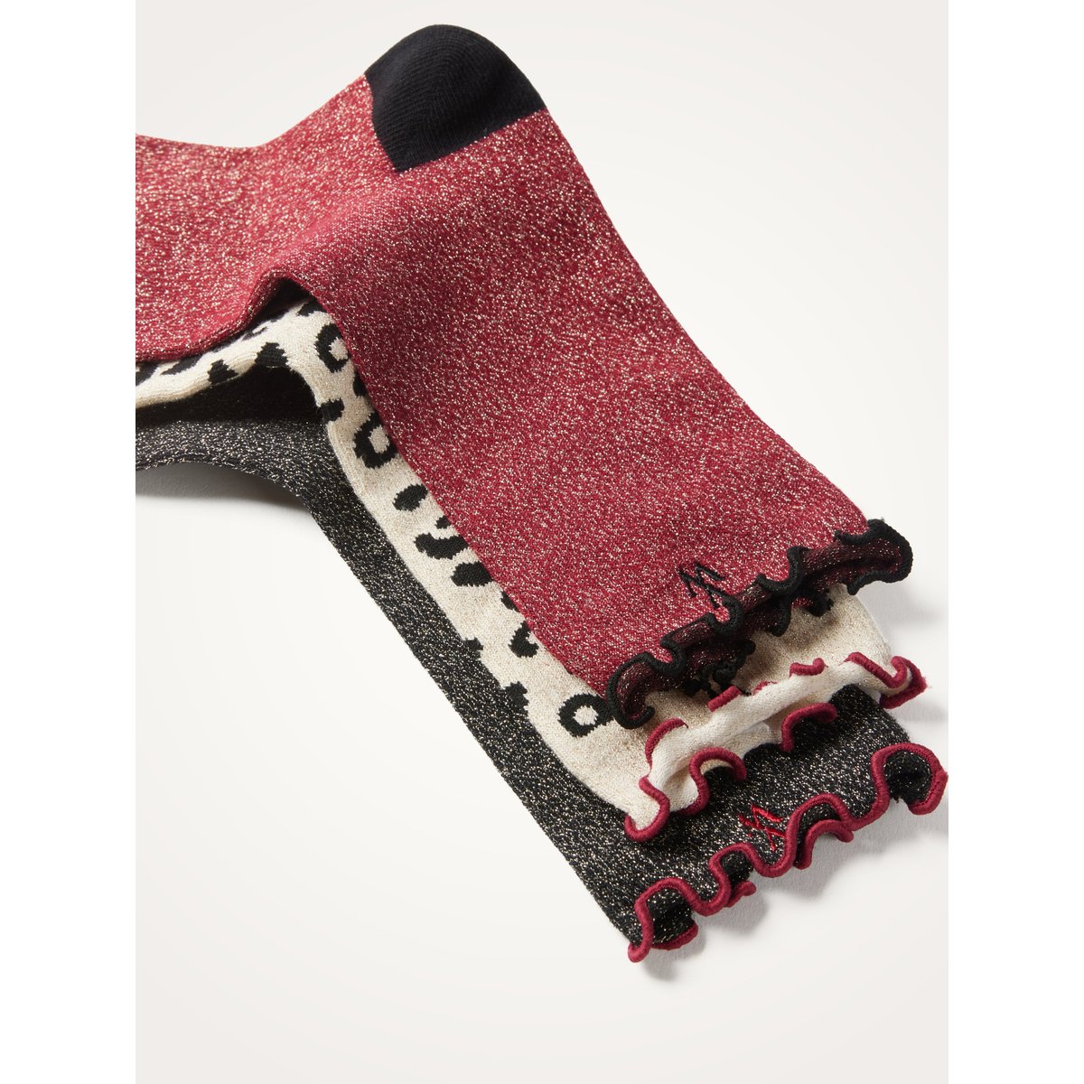 Pack de 3 chaussettes à bords volantés PACK QUINN léopard, VANESSA WU