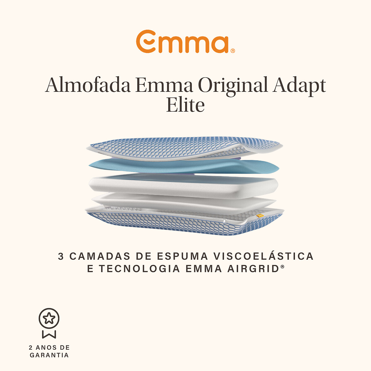 Almofada Emma Original Elite, Emma branco, EMMA