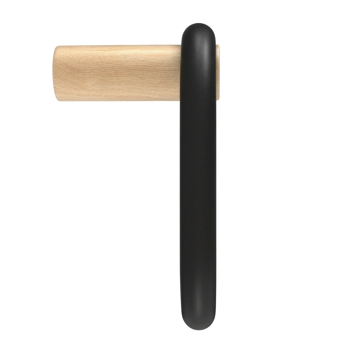 Patère en frêne avec anneau coloré, FERNAND noir, HARTO