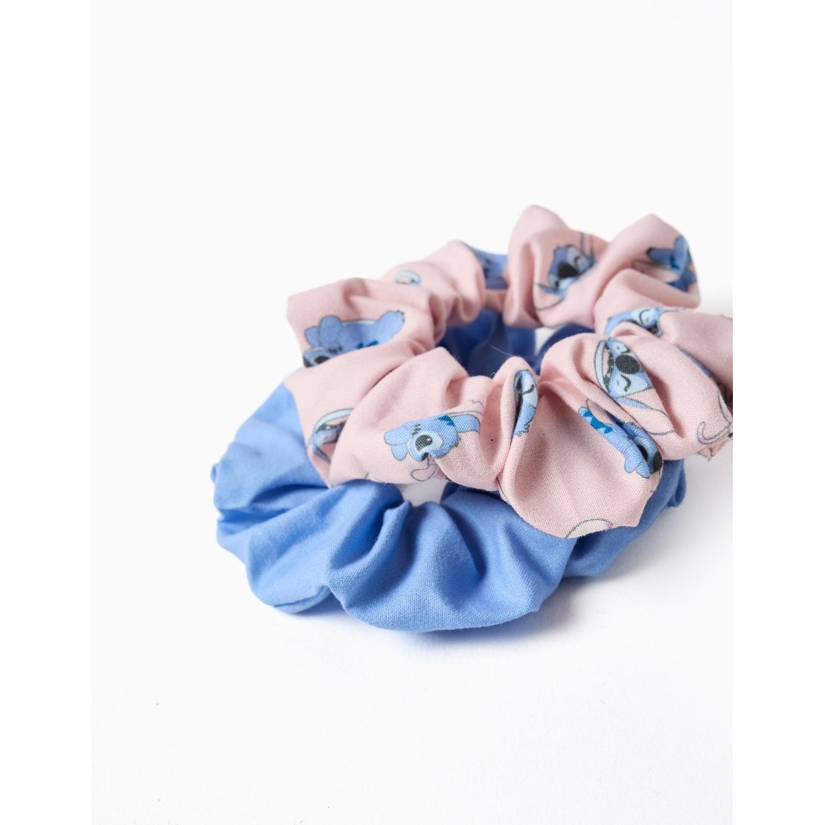 Lot de 2 chouchous avec imprimé Stitch bleu, ZIPPY