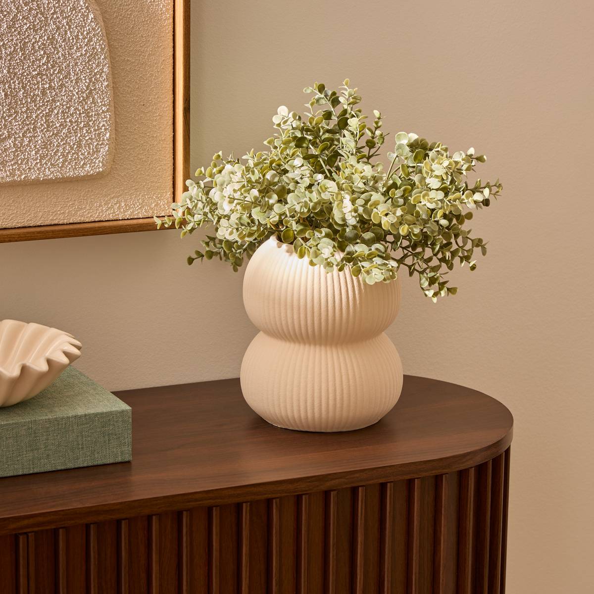 Vase en dolomite LUCIA beige, ATMOSPHERA