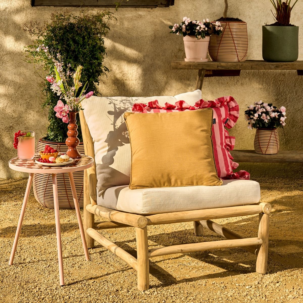 Coussin de jardin COMO brun, MICA DECORATIONS
