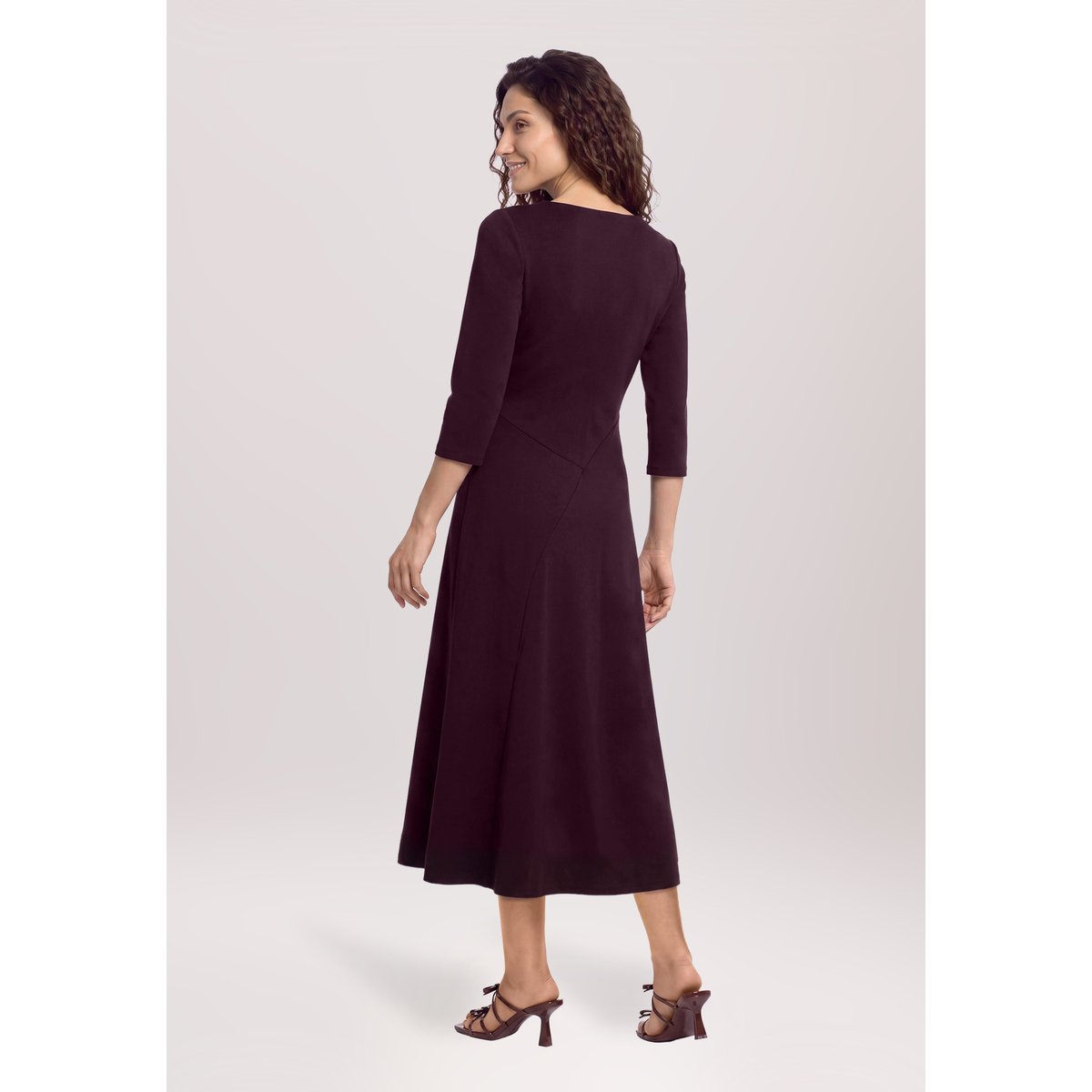 Robe en jersey à manches 3/4 dark dahlia, CARTOON