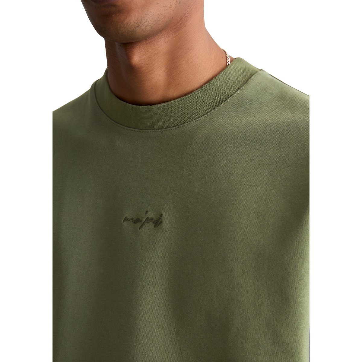 T-shirt relaxed en jersey de coton bio épais vert fonce, MARC O’POLO DENIM