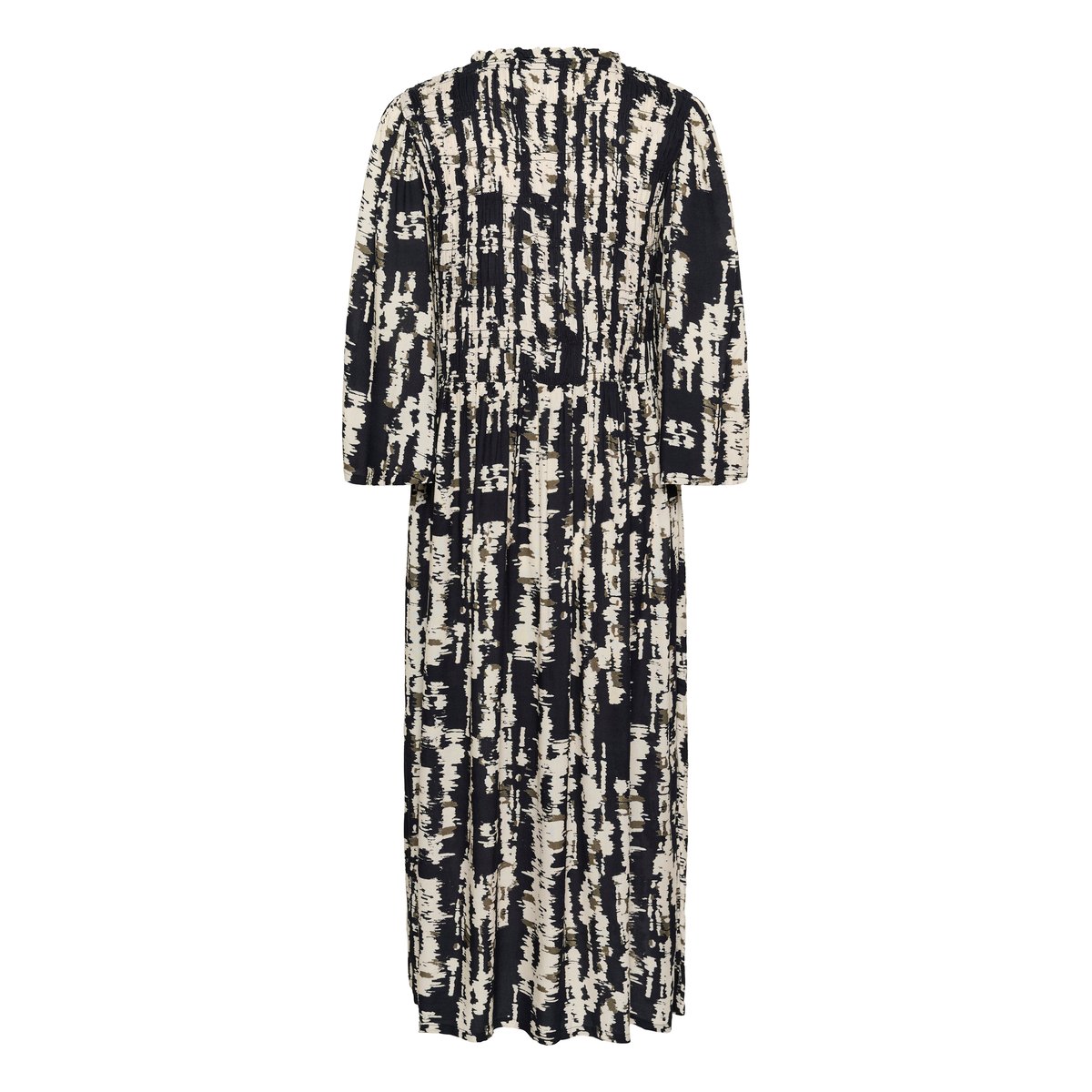 Dress noir black white graphic lines, KAFFE