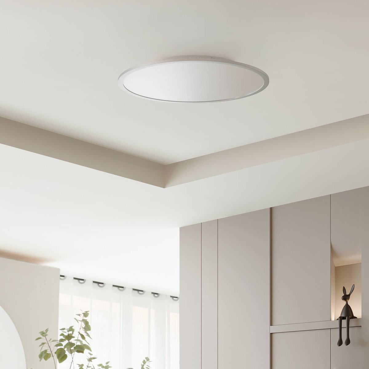 Plafonnier  moderneLED, Narima blanc, argent, LINDBY