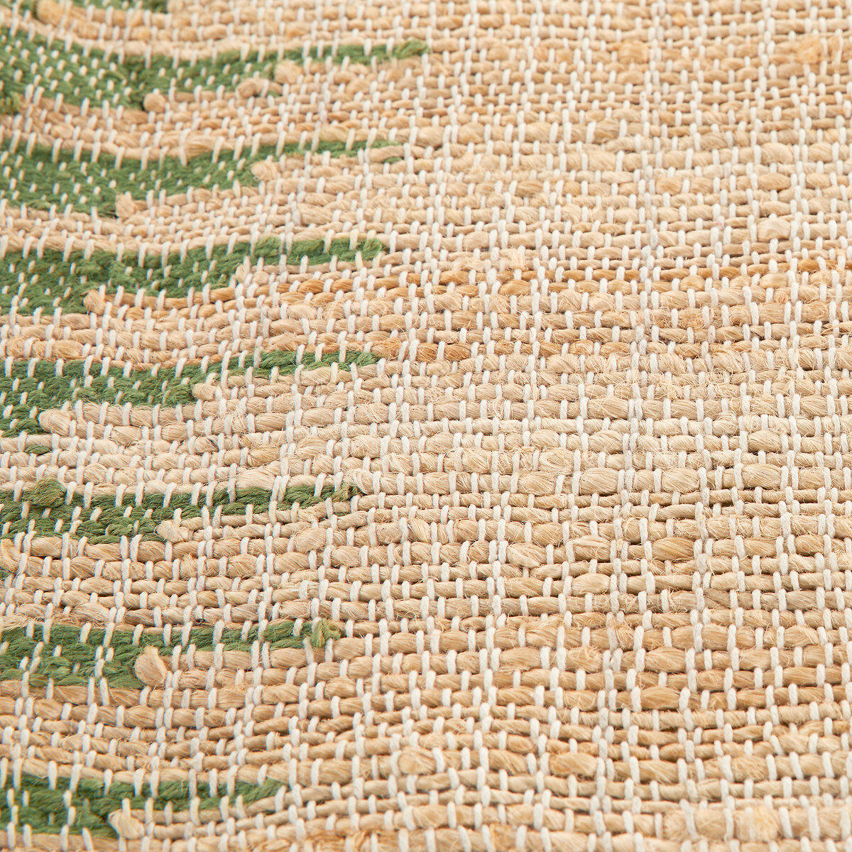 Tapis jute avec bordure, Gibela naturel/vert, LA REDOUTE INTERIEURS