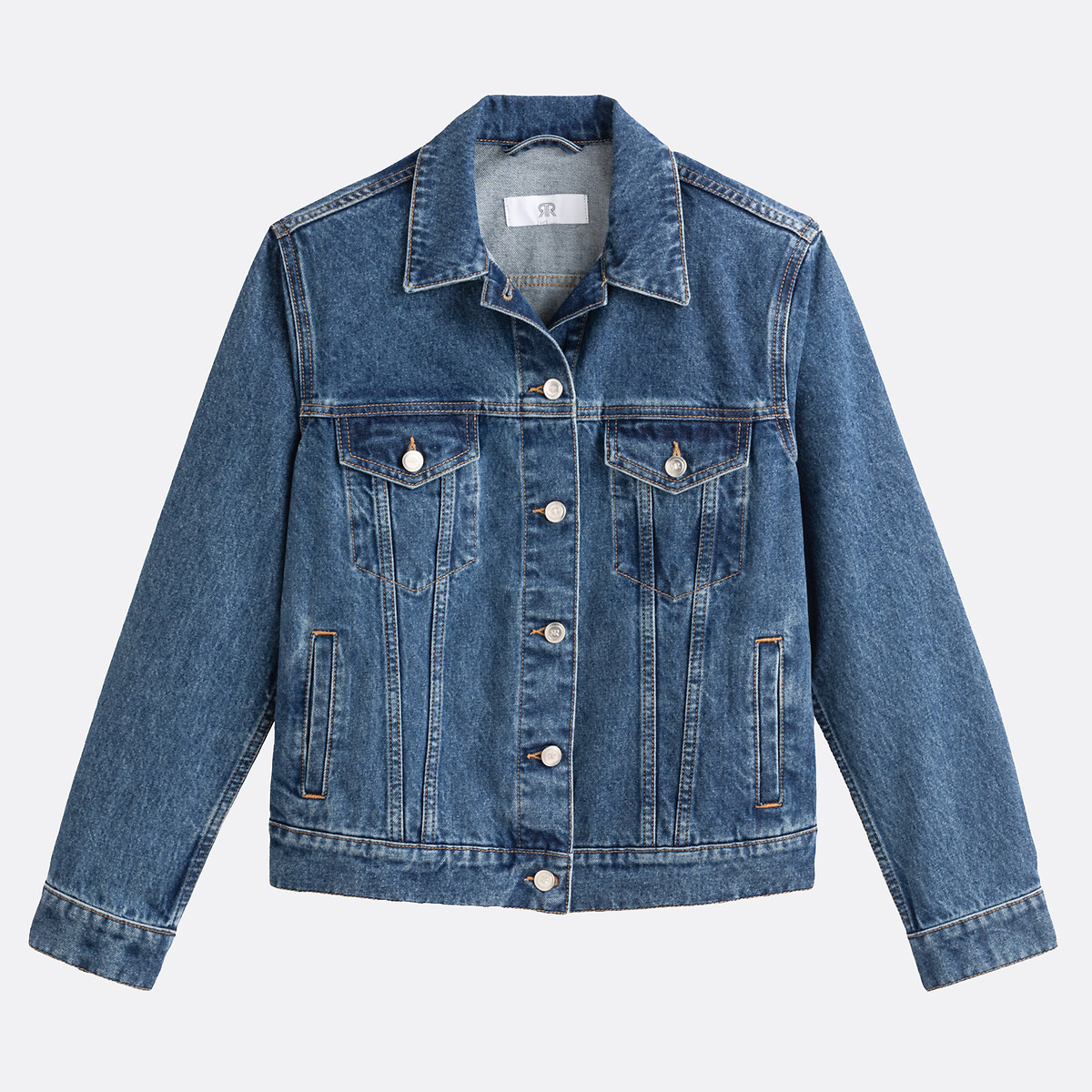Jeansvest stoned blauw, LA REDOUTE COLLECTIONS