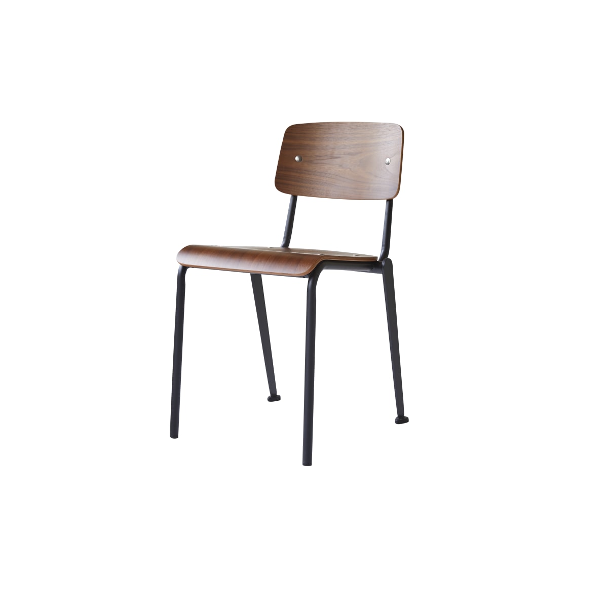 Chaise en Noyer massif, MIO noir, TIKAMOON